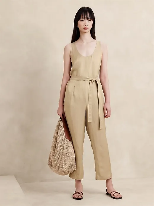 Viscose-Linen Jumpsuit sold by Banana Republic
