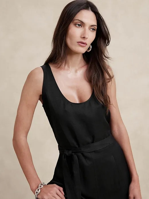 Viscose-Linen Jumpsuit sold by Banana Republic product image thumbnail 4