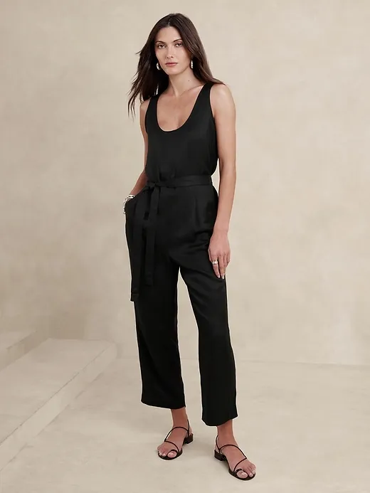 Viscose-Linen Jumpsuit sold by Banana Republic