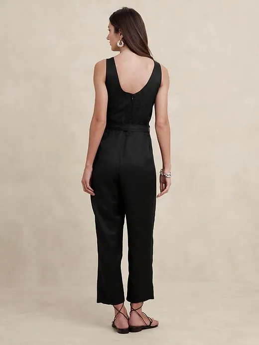 Viscose-Linen Jumpsuit sold by Banana Republic product image thumbnail 2