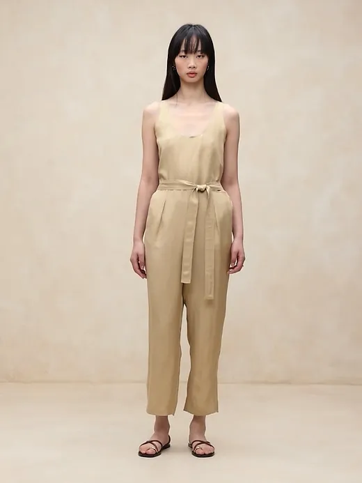 Viscose-Linen Jumpsuit sold by Banana Republic product image thumbnail 5