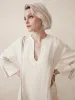European Linen Kaftan Midi Dress sold by Banana Republic