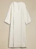 European Linen Kaftan Midi Dress sold by Banana Republic