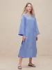 European Linen Kaftan Midi Dress sold by Banana Republic