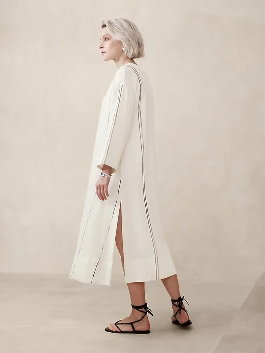 European Linen Kaftan Midi Dress sold by Banana Republic product image thumbnail 3