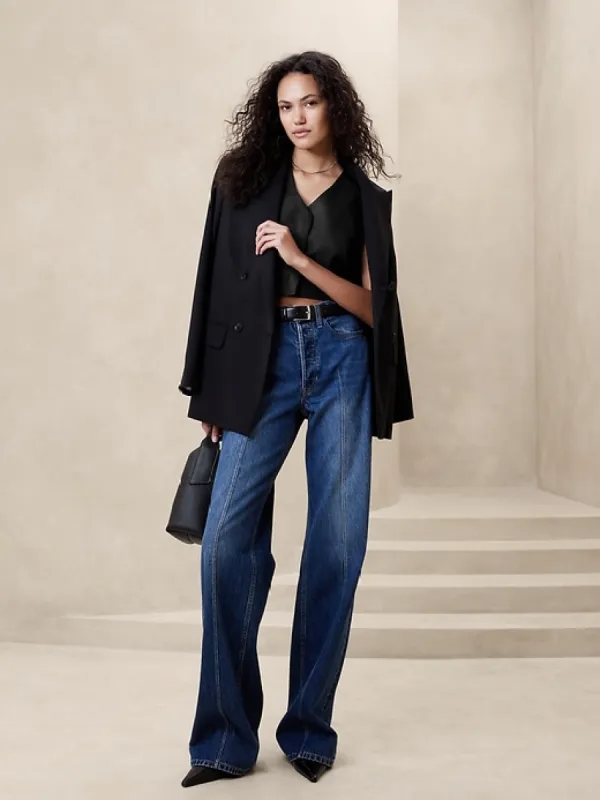 TENCELâ„¢-Linen Cropped Vest sold by Banana Republic