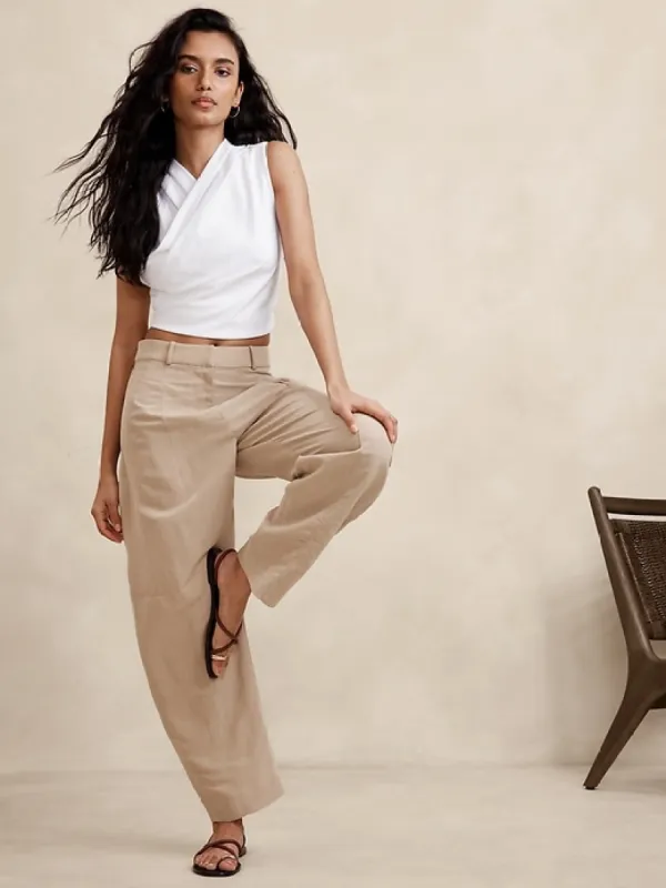 Heavy Cotton Wrap Crop Top sold by Banana Republic