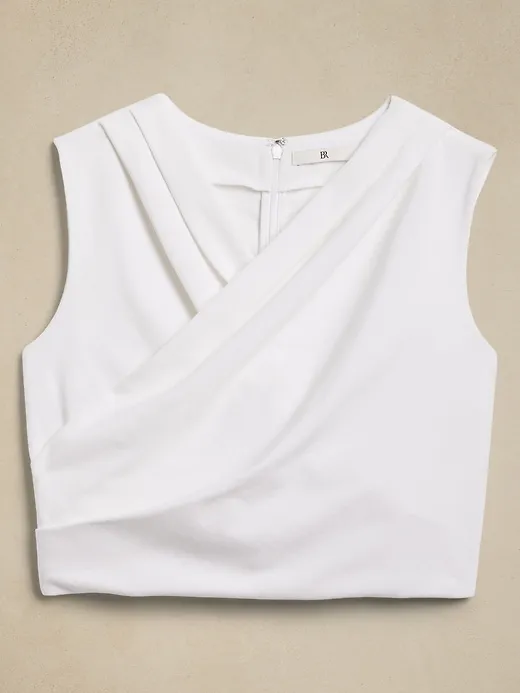Heavy Cotton Wrap Crop Top sold by Banana Republic product image thumbnail 4