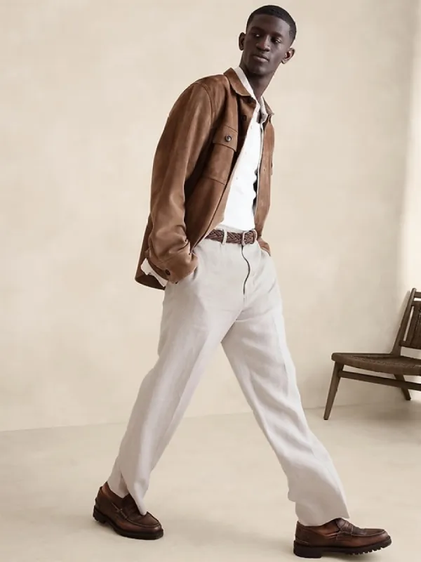 Tailored Straight Linen Pant sold by Banana Republic
