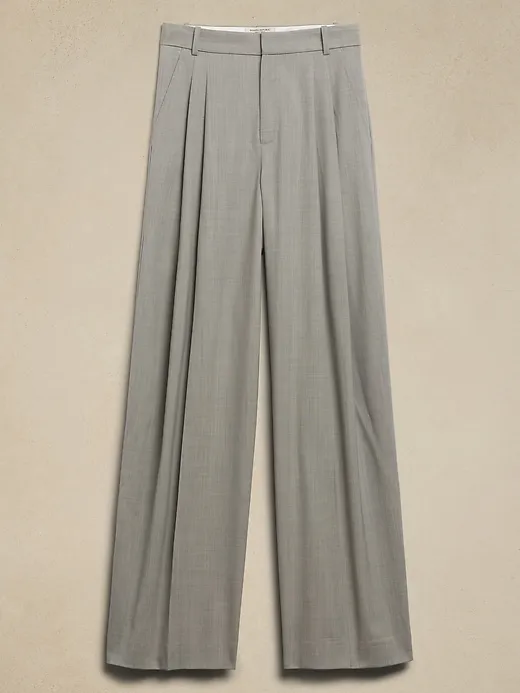 Siena Wide-Leg Italian Wool Pant sold by Banana Republic product image thumbnail 3