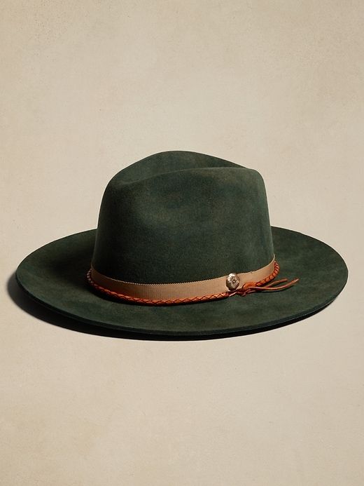Hampui | Olive Handfold Fedora sold by GAP