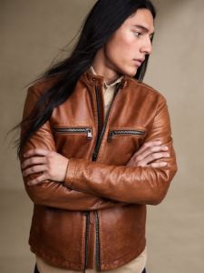 Leather Biker Jacket sold by Banana Republic