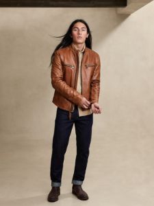 Leather Biker Jacket sold by Banana Republic