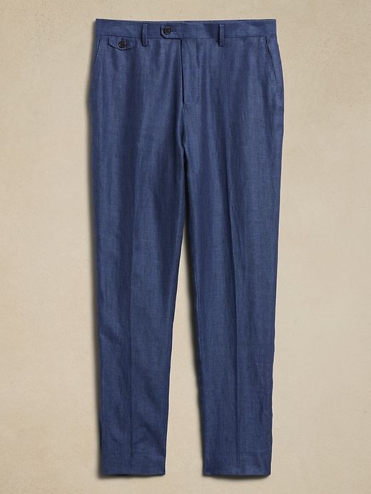 Hugh Herringbone Linen Suit Pant sold by Banana Republic product image thumbnail 4