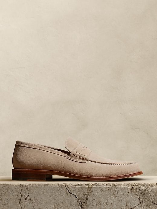 Asher Suede Penny Loafer sold by Banana Republic
