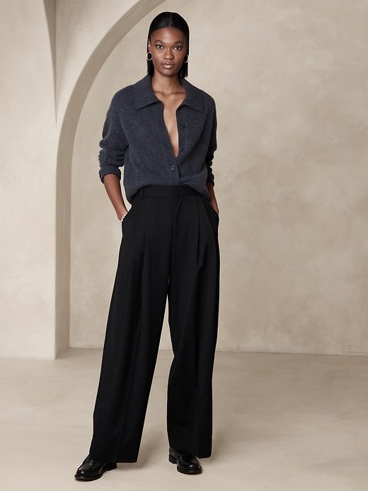 Siena Wide-Leg Italian Wool Pant sold by Banana Republic
