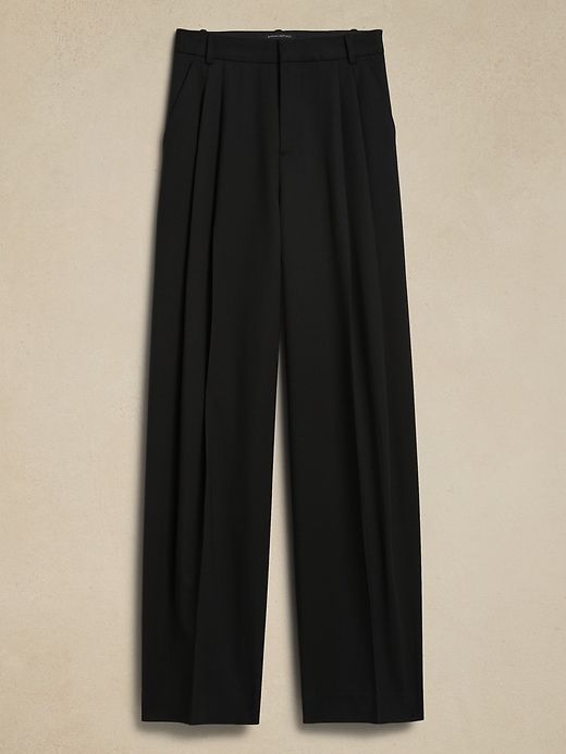 Siena Wide-Leg Italian Wool Pant sold by Banana Republic product image thumbnail 4