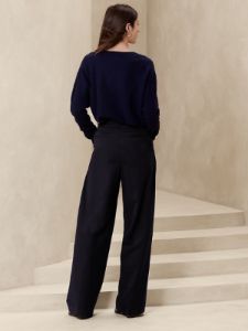 Siena Wide-Leg Italian Wool Pant sold by Banana Republic