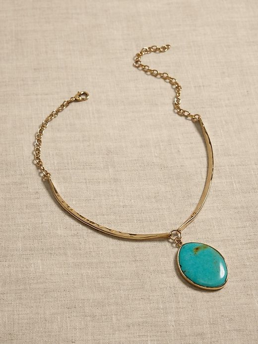 Modern Turquoise Choker Necklace | Aureus + Argent sold by GAP