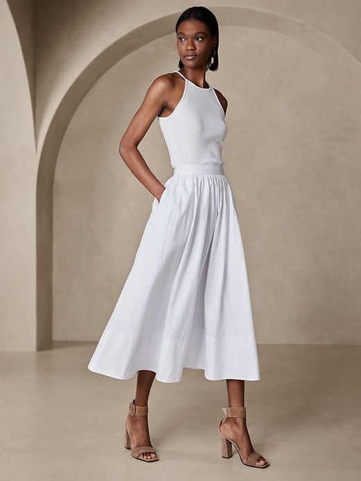 Laurel Poplin Skirt sold by Banana Republic