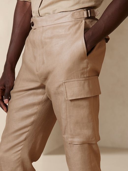 Linen Cargo Dress Pant sold by Banana Republic product image thumbnail 3
