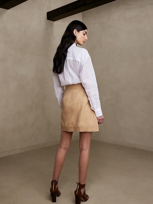 Tessa Cotton-Linen Mini Skirt sold by GAP product image thumbnail 2