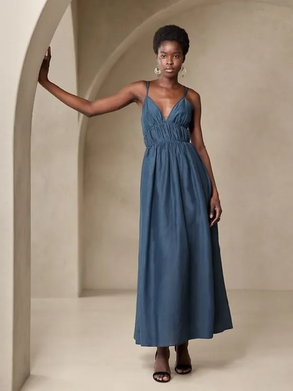 Rosalia Cotton-Silk Maxi Dress sold by GAP