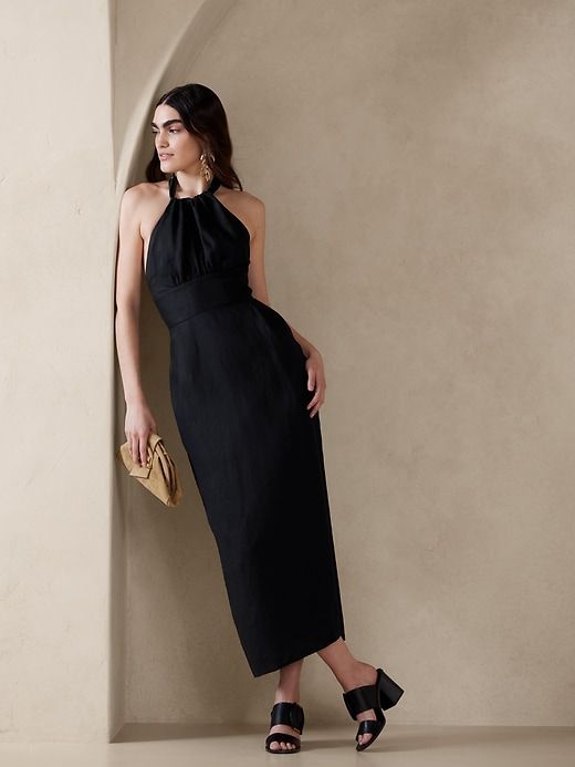 Lisa Linen Midi Dress sold by Banana Republic