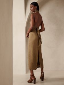 Lisa Linen Midi Dress sold by Banana Republic