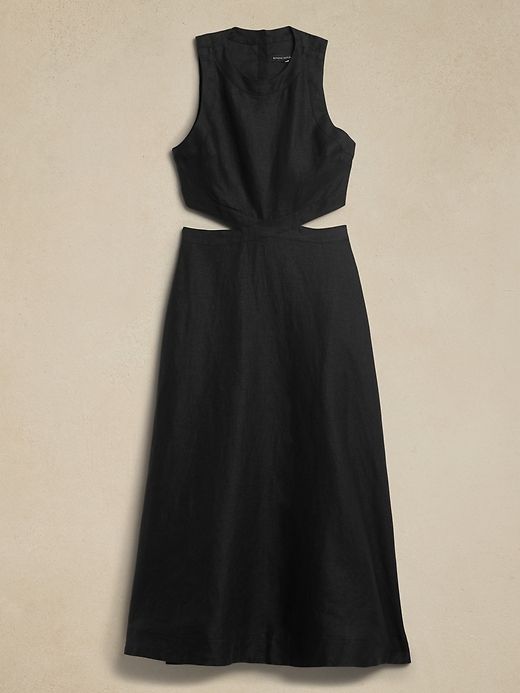 Lina Linen Cutout Midi Dress sold by GAP product image thumbnail 4