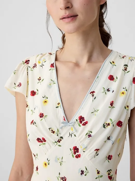 Gap × DÔEN Floral Midi Dress sold by GAP product image thumbnail 4