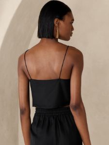 Arabella Silk Cropped Tank Top sold by Banana Republic