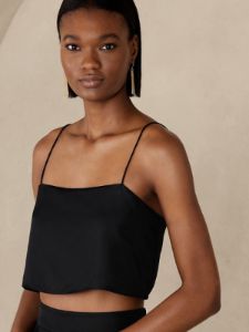 Arabella Silk Cropped Tank Top sold by Banana Republic