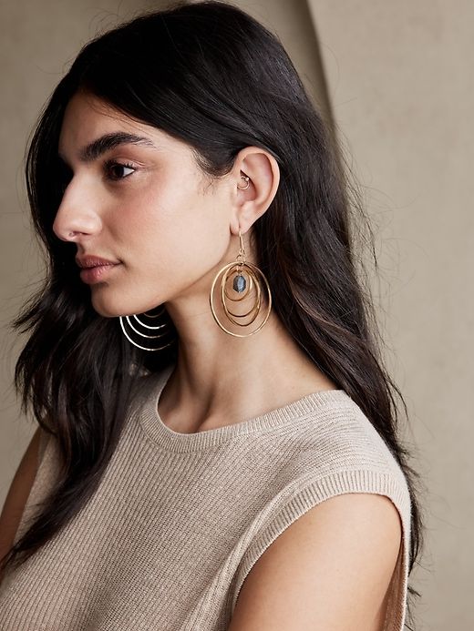 Labradorite Solar System Earrings | Aureus + Argent sold by GAP product image thumbnail 2