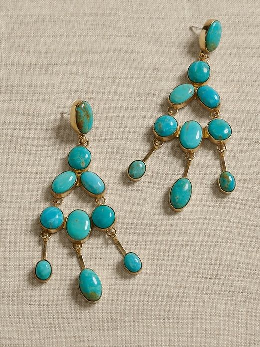 Turquoise Statement Earrings | Aureus + Argent sold by GAP product image thumbnail 3