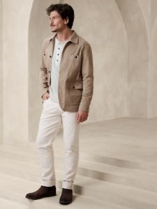 Double-Knit Henley T-Shirt sold by Banana Republic