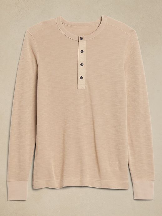 Double-Knit Henley T-Shirt sold by Banana Republic product image thumbnail 4