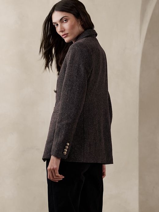 Italian Herringbone Captain's Blazer sold by Banana Republic product image thumbnail 2