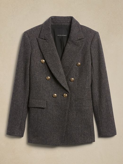 Italian Herringbone Captain's Blazer sold by Banana Republic product image thumbnail 4