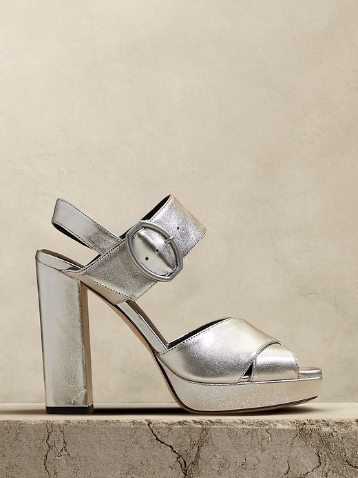 Ravello Leather Platform Sandal sold by Banana Republic