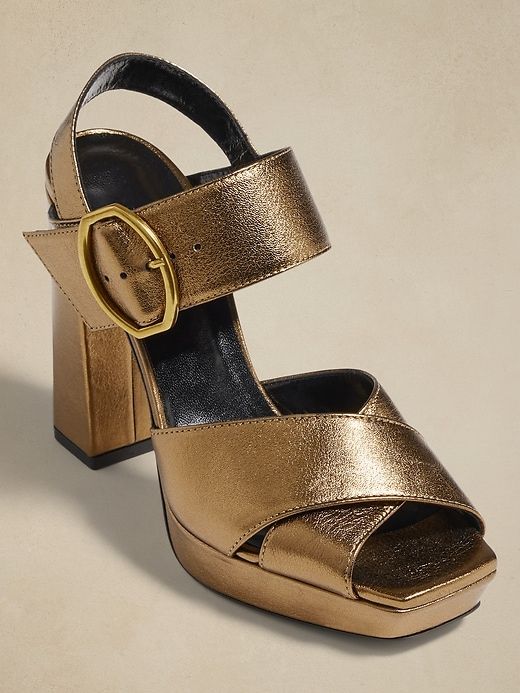 Ravello Leather Platform Sandal sold by Banana Republic product image thumbnail 2
