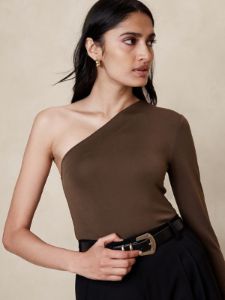 Cotton-Modal One-Sleeve Top sold by Banana Republic