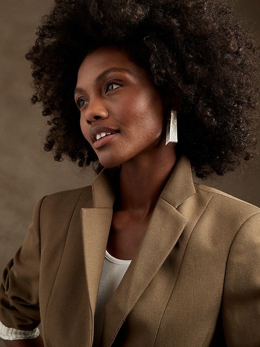 Rectangular Wide Hoop Earrings | Aureus + Argent sold by Banana Republic product image thumbnail 3