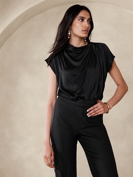 Bahari Satin Top sold by Banana Republic