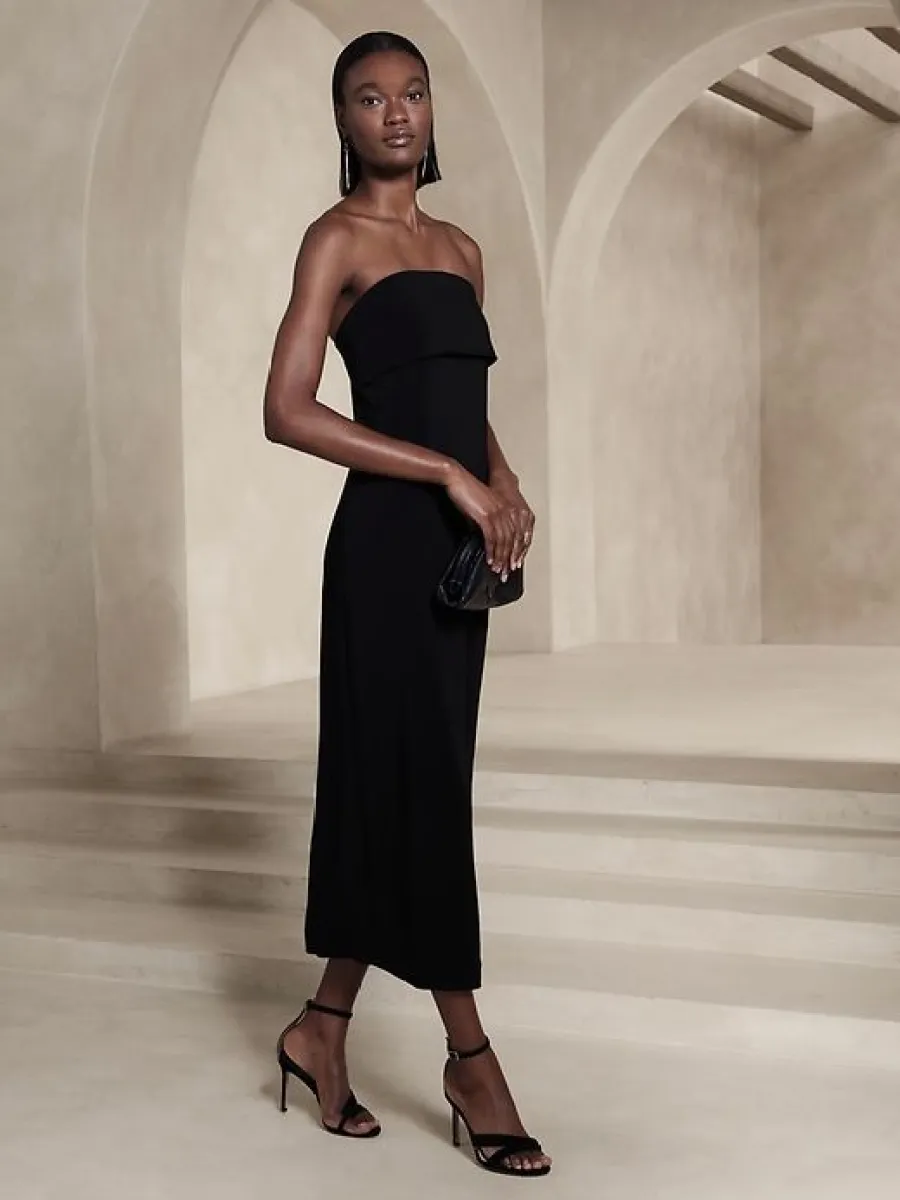 Lyonette Strapless Crepe Midi Dress sold by GAP