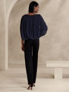 Aveline Crinkle Silk Top sold by Banana Republic