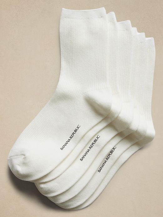 Silk-Cotton Crew Sock 3-Pack sold by Banana Republic