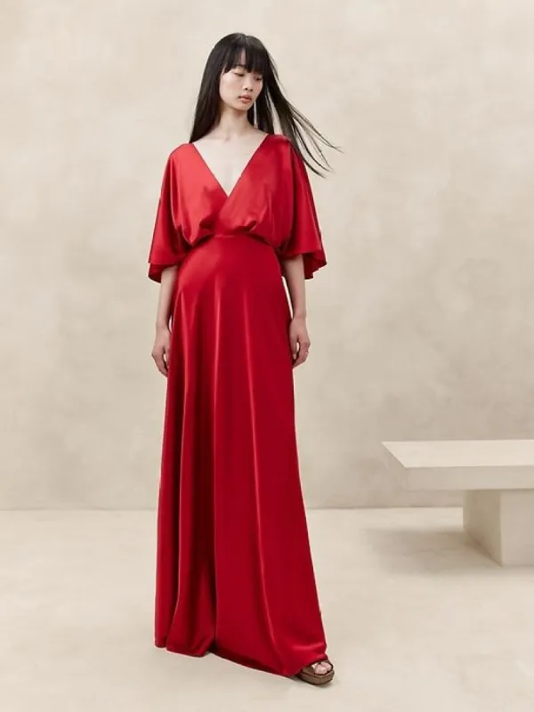 Aura Silk Maxi Dress sold by GAP
