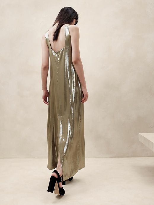 Maxime Metallic Maxi Dress sold by Banana Republic product image thumbnail 2