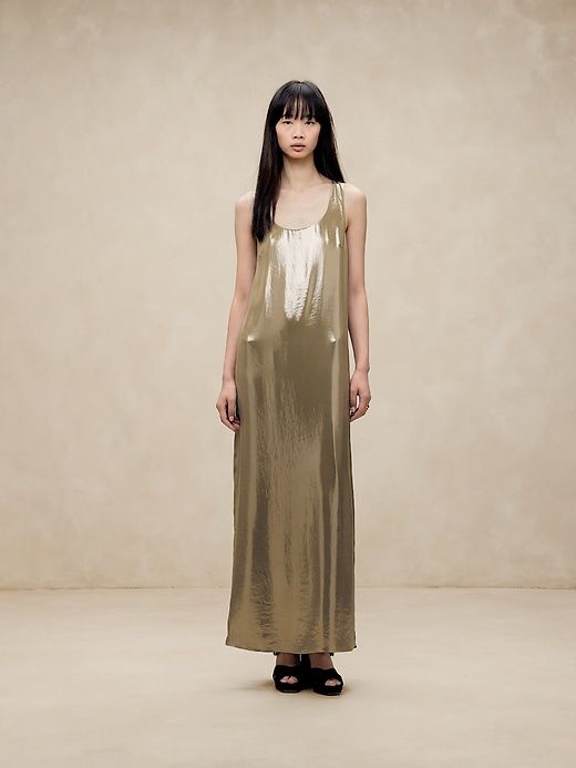 Maxime Metallic Maxi Dress sold by Banana Republic product image thumbnail 5